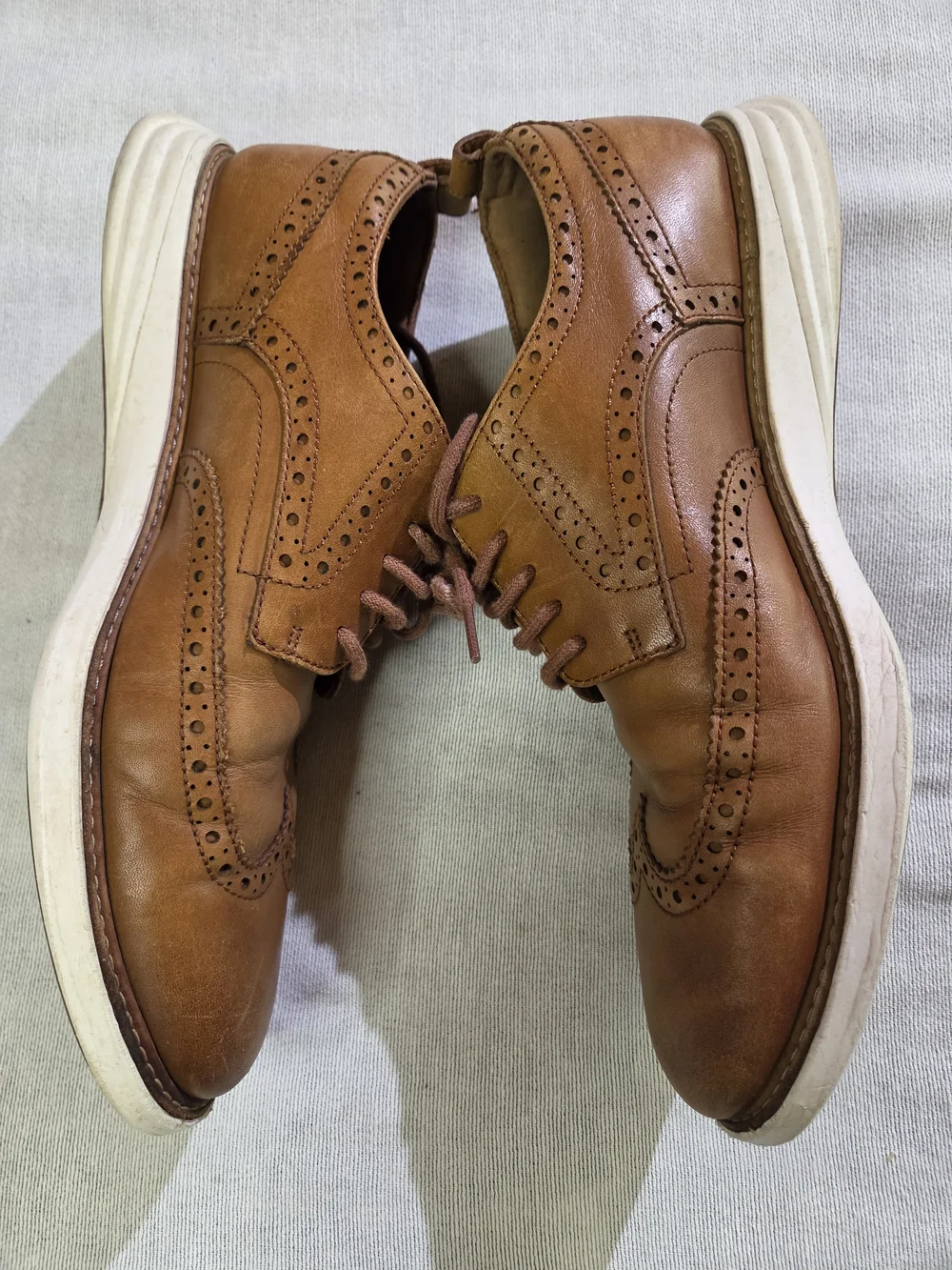 Cole Haan Men's GrandEvølution Wingtip Oxford British Tan Style 10.5M